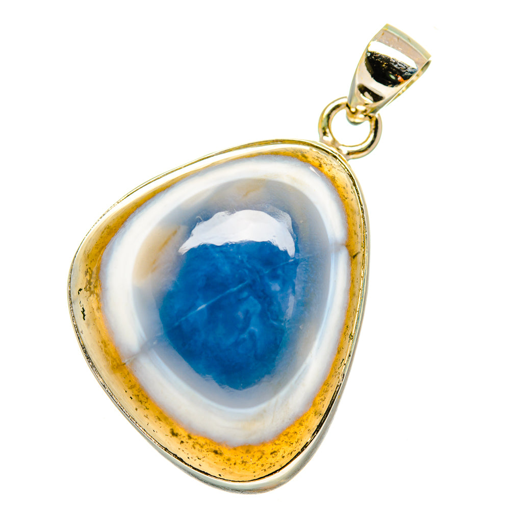 925 sterling silver opal pendant, teardrop frame with blue stone and top bail