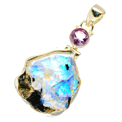 Rainbow Moonstone Pendants handcrafted by Ana Silver Co - PD3718