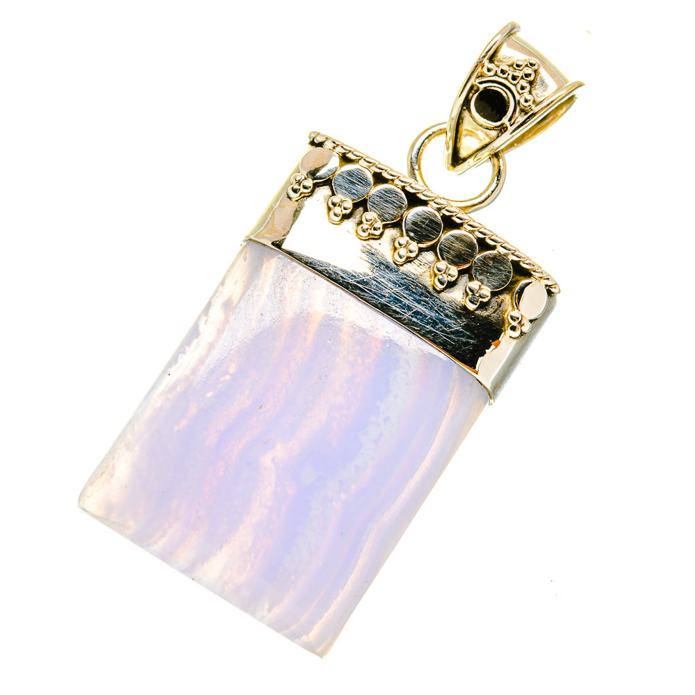 Blue Lace Agate Pendants handcrafted by Ana Silver Co - PD3723