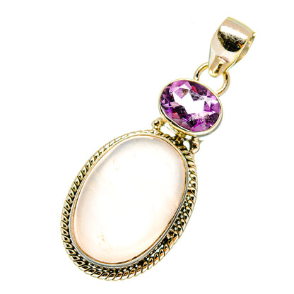 Rose Quartz Pendants handcrafted by Ana Silver Co - PD3795