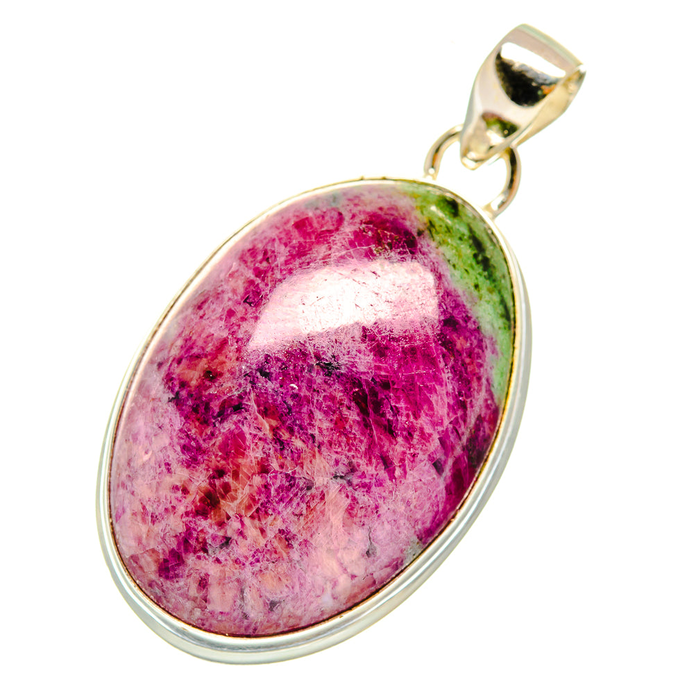 Ruby Zoisite Pendants handcrafted by Ana Silver Co - PD3804