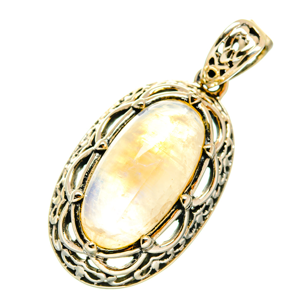 Rainbow Moonstone Pendants handcrafted by Ana Silver Co - PD3821