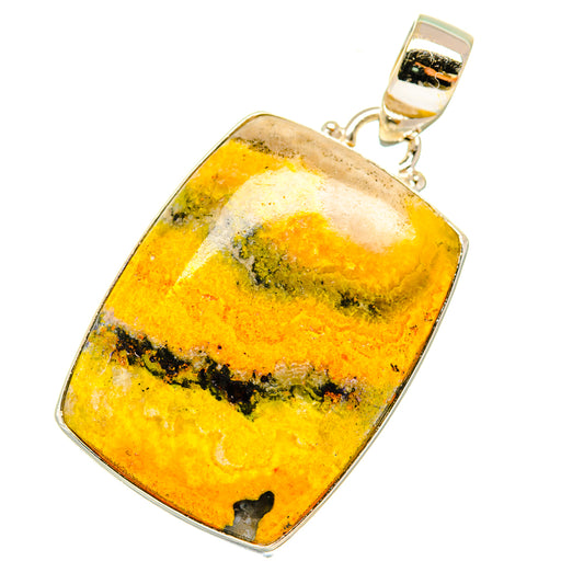 Bumble Bee Jasper Pendants handcrafted by Ana Silver Co - PD3825