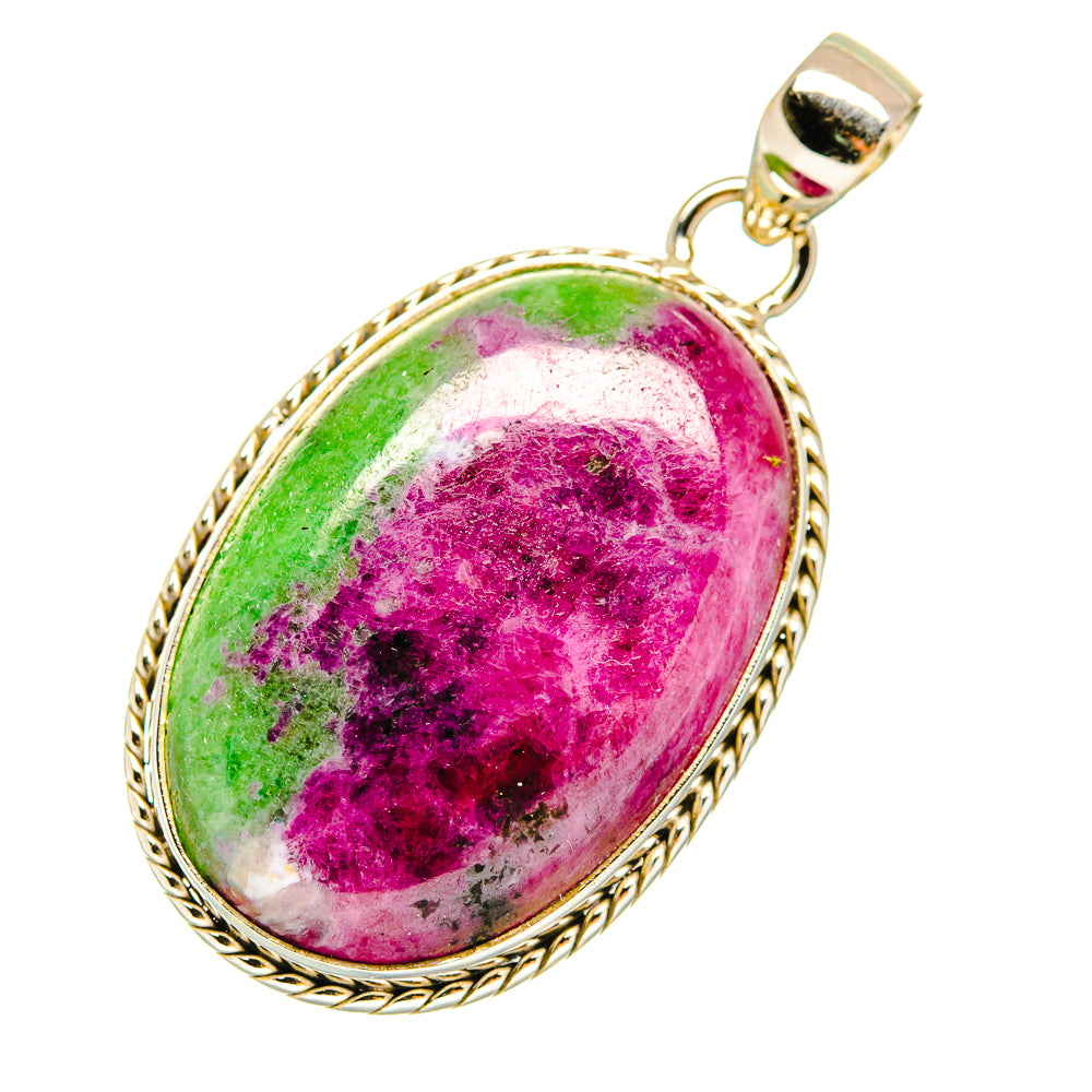 Ruby Zoisite Pendants handcrafted by Ana Silver Co - PD3831