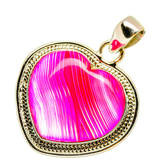 Pink Botswana Agate Pendants handcrafted by Ana Silver Co - PD3835