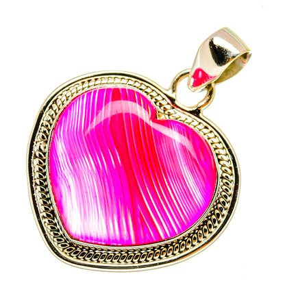 Pink Botswana Agate Pendants handcrafted by Ana Silver Co - PD3835