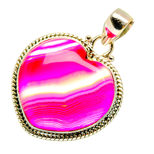 Pink Botswana Agate Pendants handcrafted by Ana Silver Co - PD3836