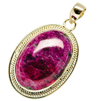 Ruby Zoisite Pendants handcrafted by Ana Silver Co - PD3841