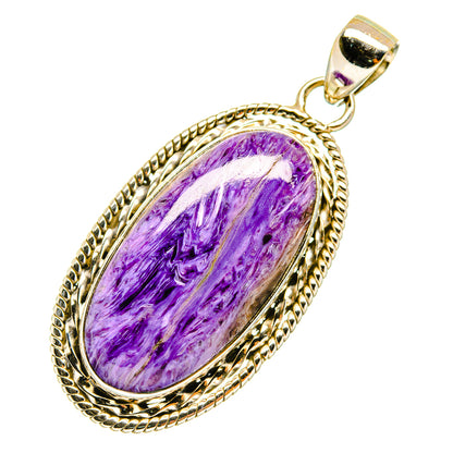 Charoite Pendants handcrafted by Ana Silver Co - PD3842