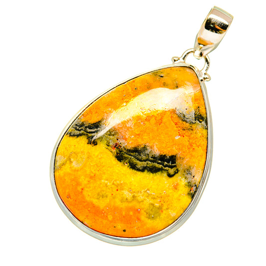 Bumble Bee Jasper Pendants handcrafted by Ana Silver Co - PD3846