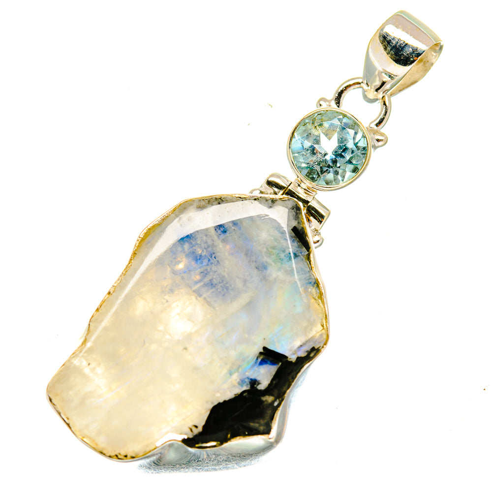 Rainbow Moonstone Pendants handcrafted by Ana Silver Co - PD3853