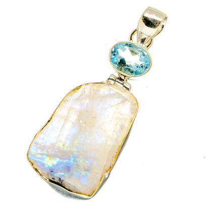 Rainbow Moonstone Pendants handcrafted by Ana Silver Co - PD3857
