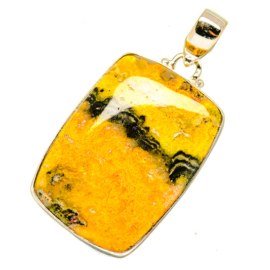 Bumble Bee Jasper Pendants handcrafted by Ana Silver Co - PD3884