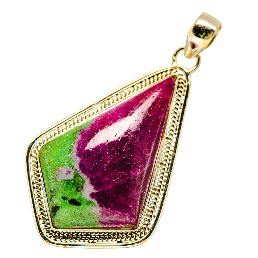 Ruby Zoisite Pendants handcrafted by Ana Silver Co - PD3887