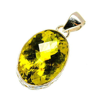 Olive Quartz Pendants handcrafted by Ana Silver Co - PD3895