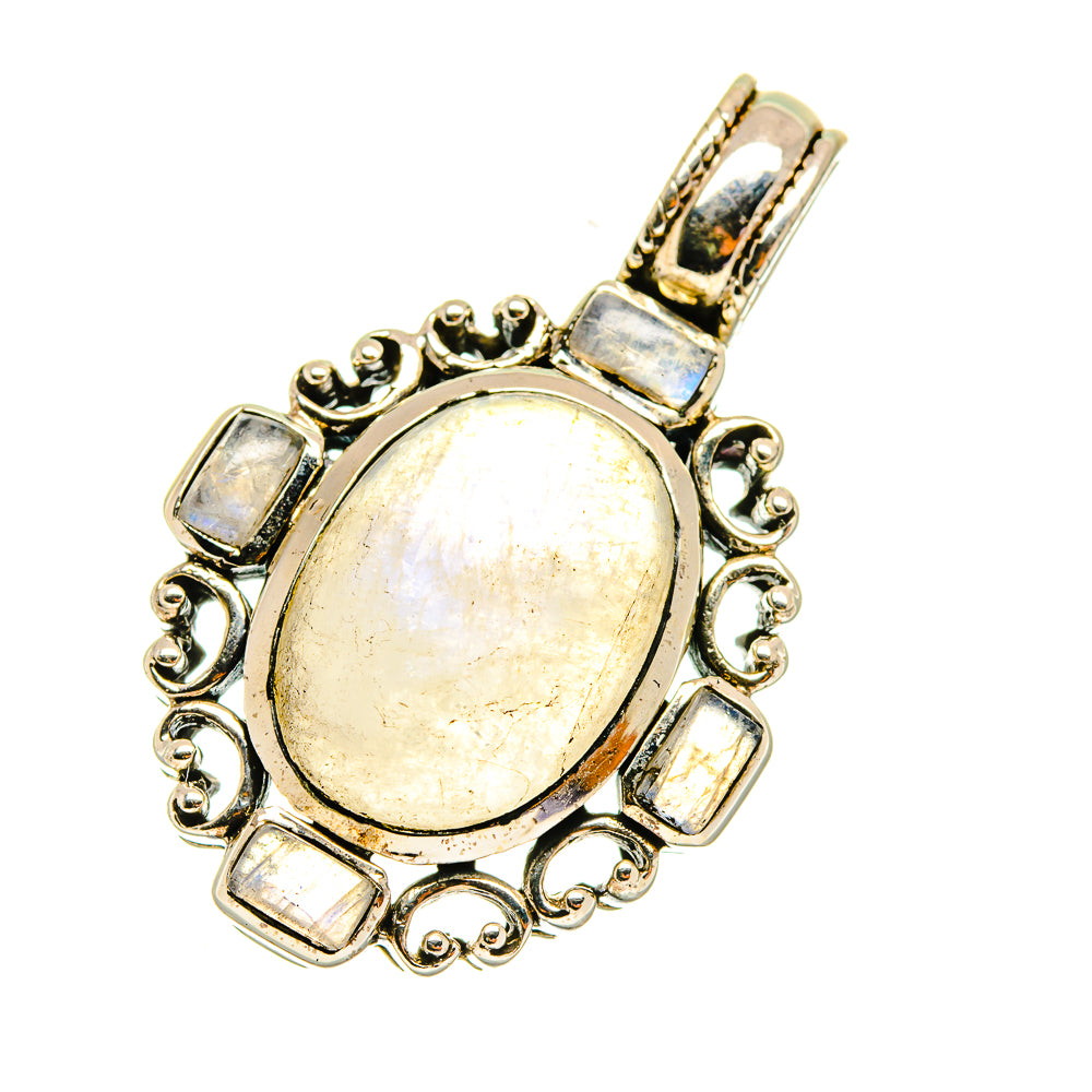 Rainbow Moonstone Pendants handcrafted by Ana Silver Co - PD3932