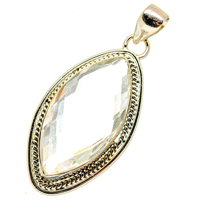 White Quartz Pendants handcrafted by Ana Silver Co - PD3943