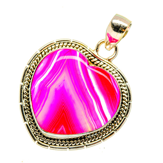 Pink Botswana Agate Pendants handcrafted by Ana Silver Co - PD3961