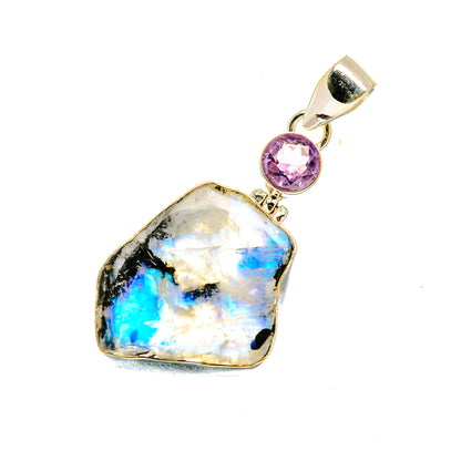 Rainbow Moonstone Pendants handcrafted by Ana Silver Co - PD4002