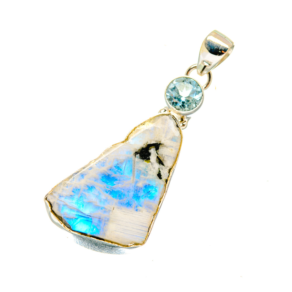 Rainbow Moonstone Pendants handcrafted by Ana Silver Co - PD4003