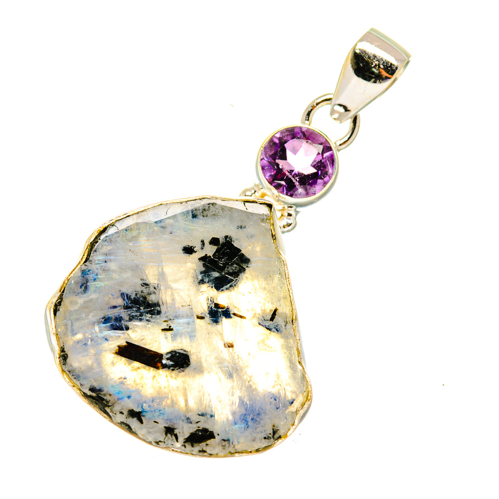 Rainbow Moonstone Pendants handcrafted by Ana Silver Co - PD4007