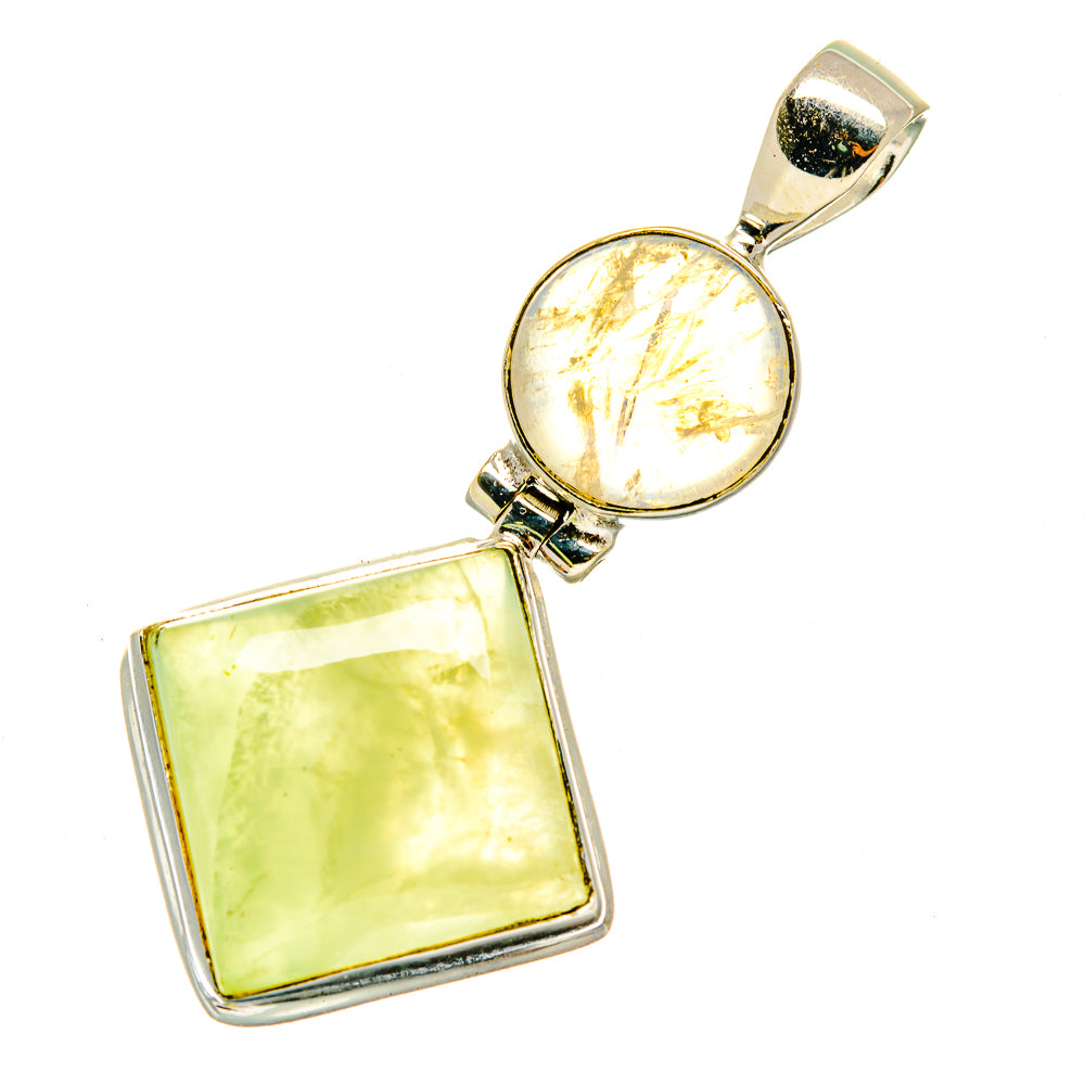 Prehnite Pendants handcrafted by Ana Silver Co - PD4011