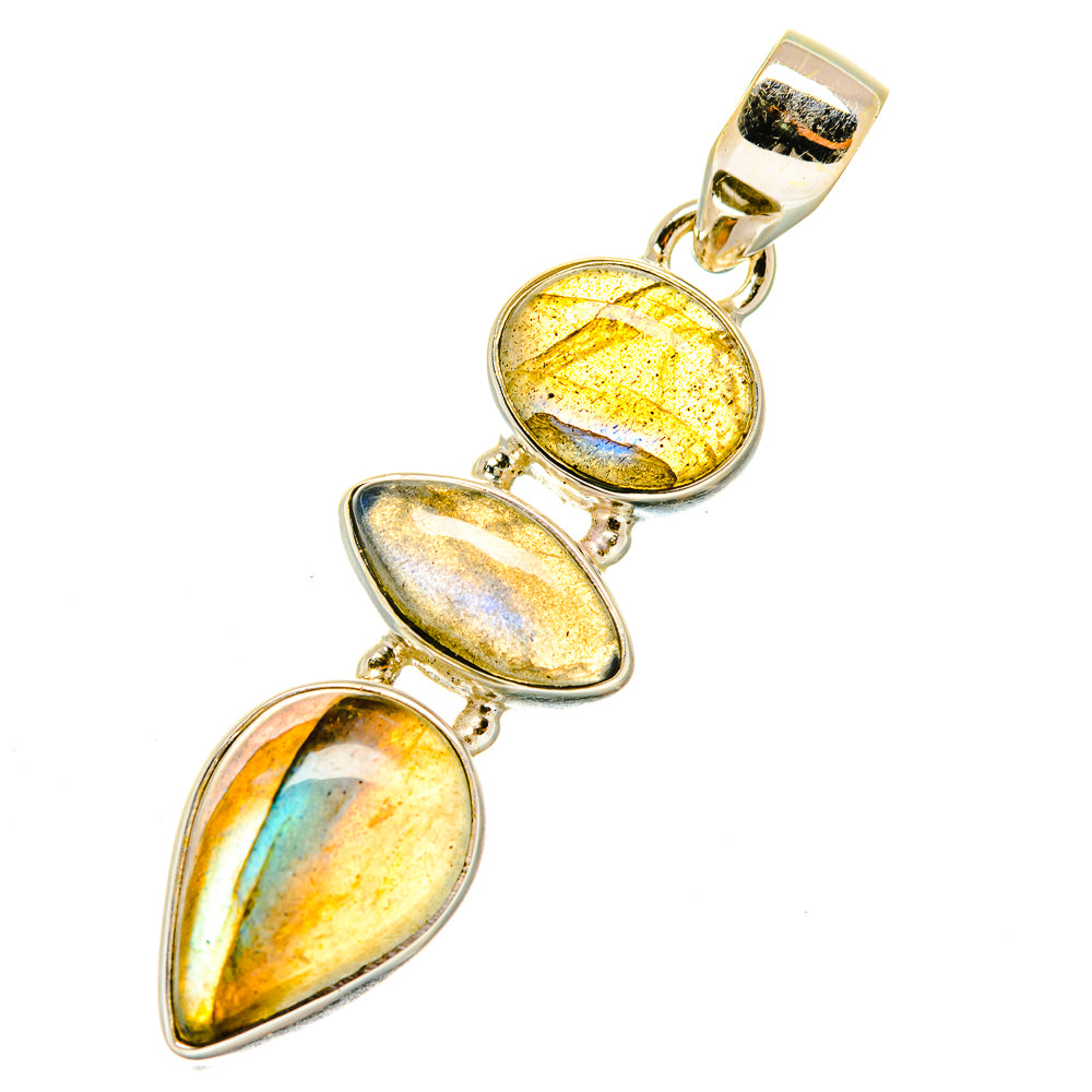 Labradorite Pendants handcrafted by Ana Silver Co - PD4015