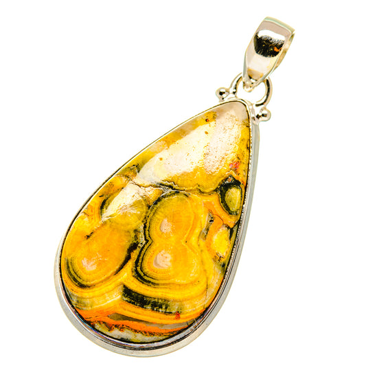 Bumble Bee Jasper Pendants handcrafted by Ana Silver Co - PD4027