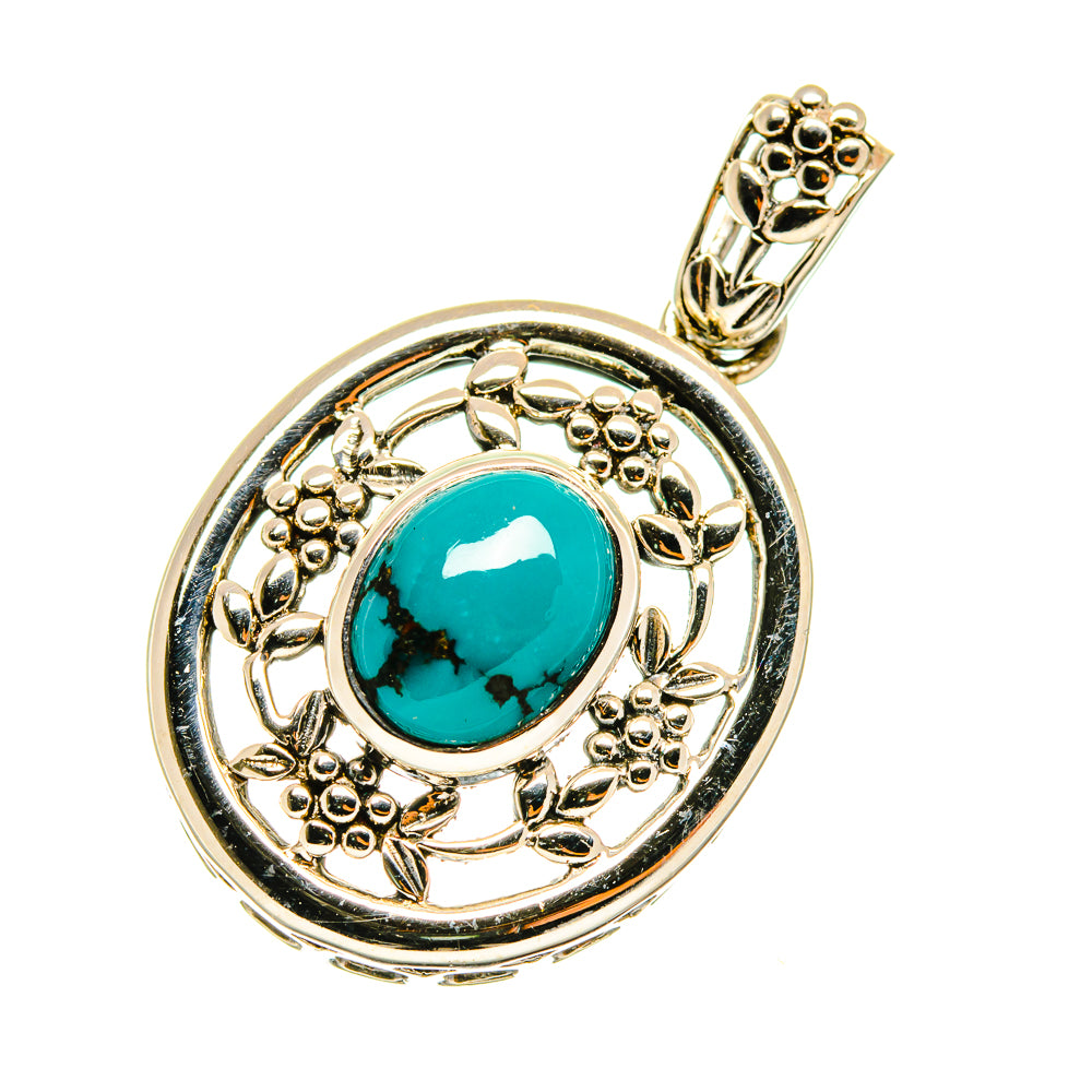 Tibetan Turquoise Pendants handcrafted by Ana Silver Co - PD4079