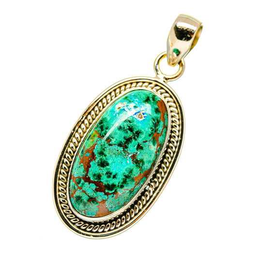 Chrysocolla Pendants handcrafted by Ana Silver Co - PD4137