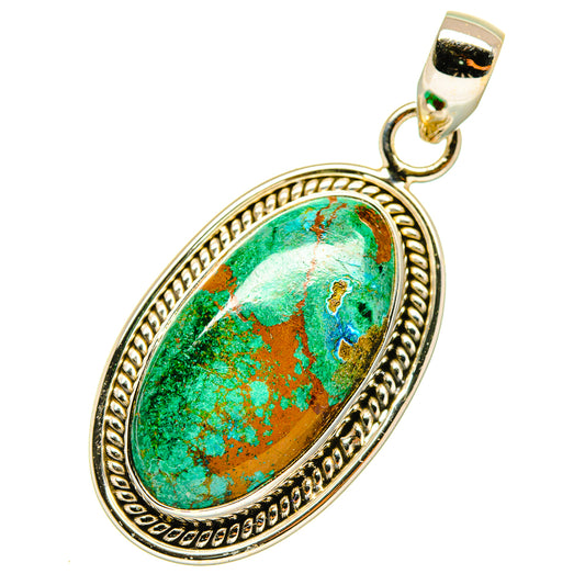 Chrysocolla Pendants handcrafted by Ana Silver Co - PD4138