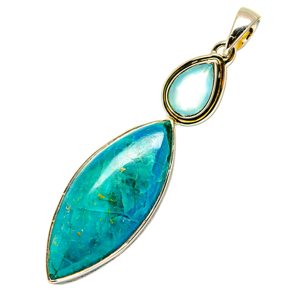 Chrysocolla Pendants handcrafted by Ana Silver Co - PD4187