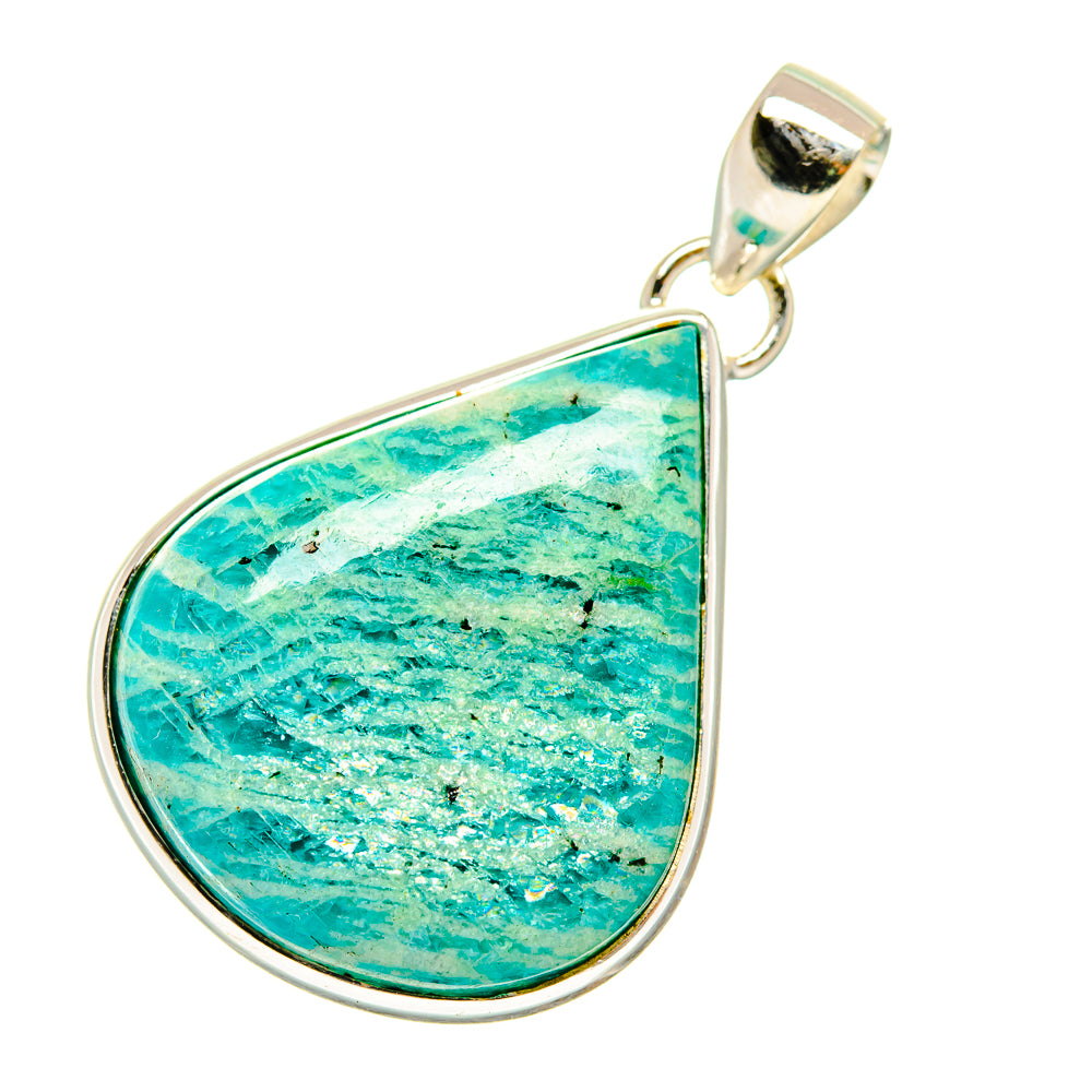 Peruvian Amazonite Pendants handcrafted by Ana Silver Co - PD4190