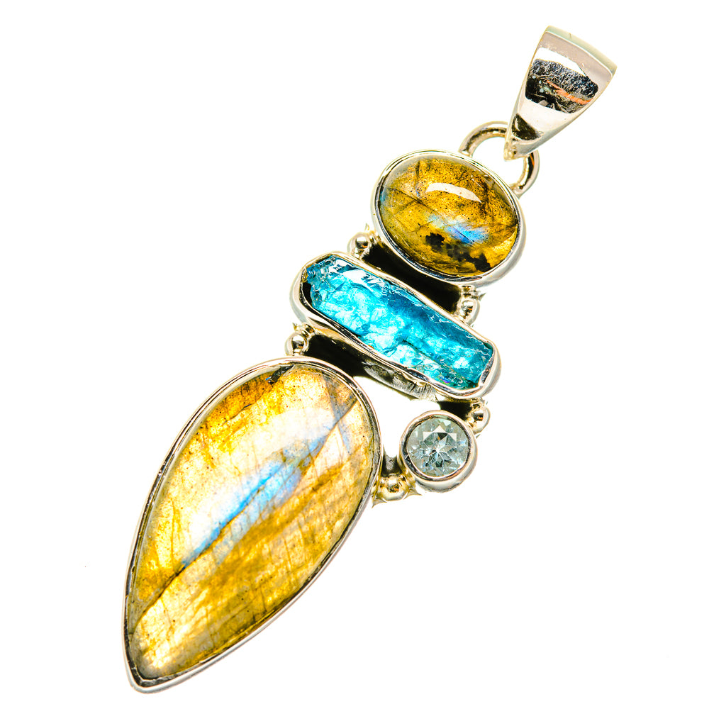 Labradorite Pendants handcrafted by Ana Silver Co - PD4245
