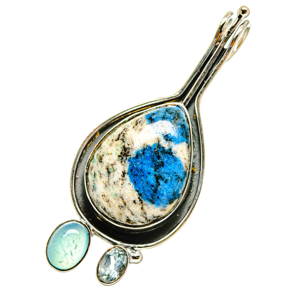 K2 Blue Azurite Pendants handcrafted by Ana Silver Co - PD4254