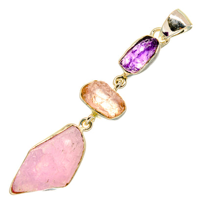 Rose Quartz Pendants handcrafted by Ana Silver Co - PD4285