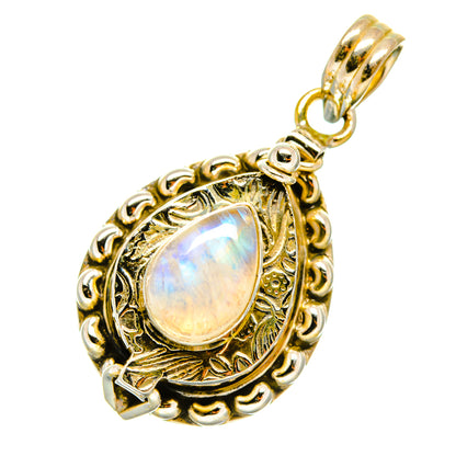 Rainbow Moonstone Pendants handcrafted by Ana Silver Co - PD4355