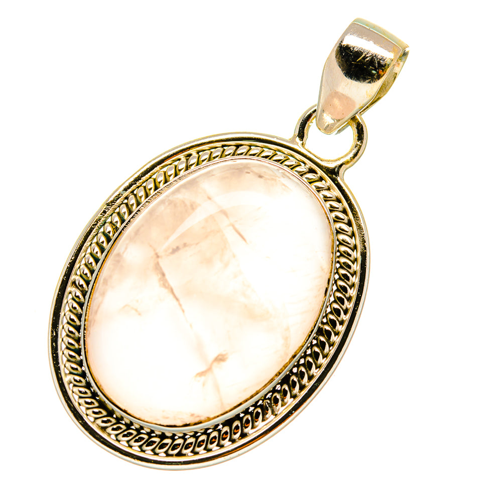 Rose Quartz Pendants handcrafted by Ana Silver Co - PD4364