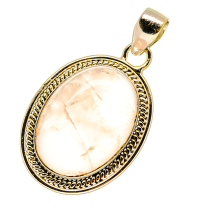 Rose Quartz Pendants handcrafted by Ana Silver Co - PD4364