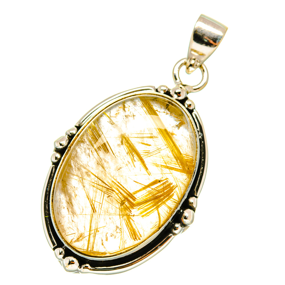 Rutilated Quartz Pendants handcrafted by Ana Silver Co - PD4365