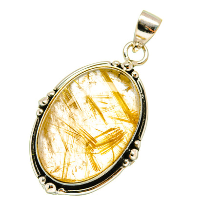 Rutilated Quartz Pendants handcrafted by Ana Silver Co - PD4365