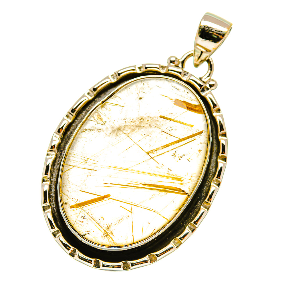 Rutilated Quartz Pendants handcrafted by Ana Silver Co - PD4367