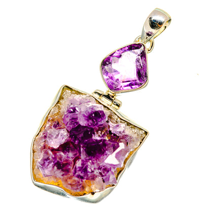 Amethyst Crystal Pendants handcrafted by Ana Silver Co - PD4410