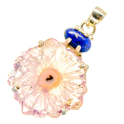 Amethyst Stalactite, Lapis Lazuli Pendants handcrafted by Ana Silver Co - PD4423