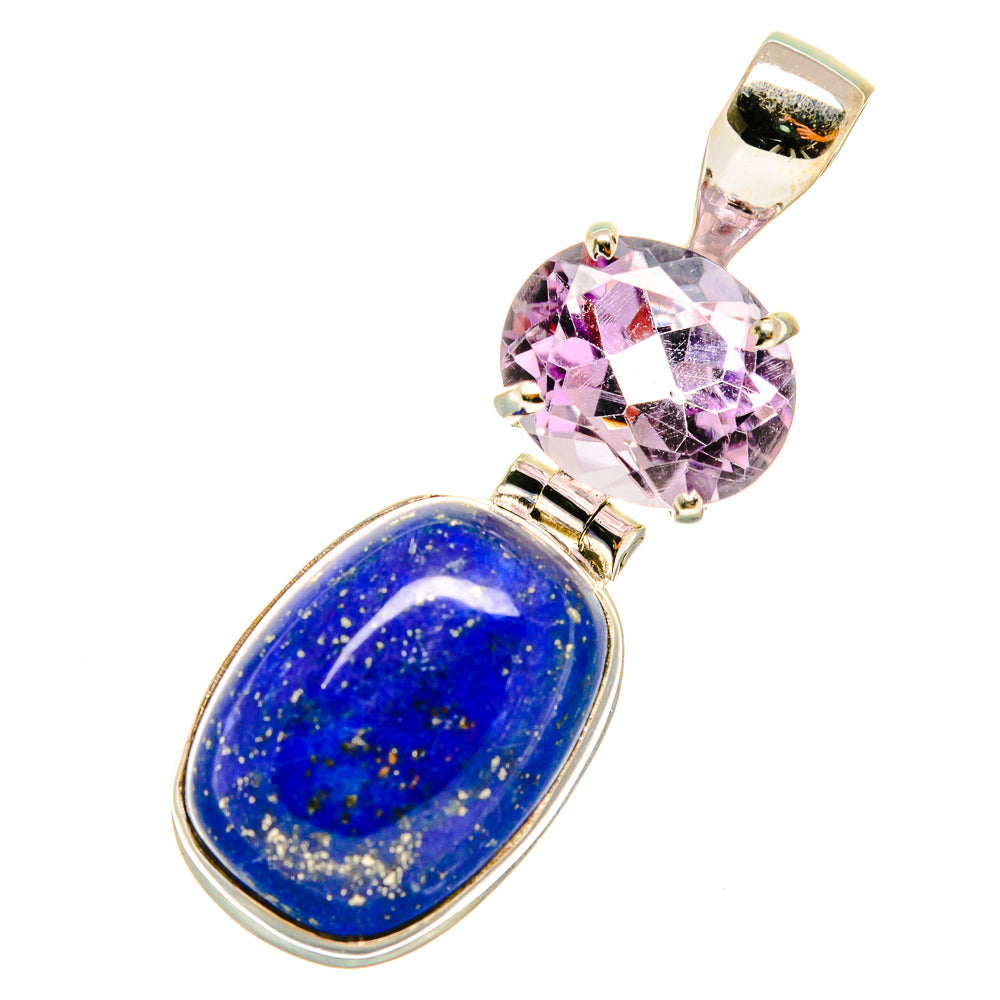 Lapis Lazuli, Amethyst Pendants handcrafted by Ana Silver Co - PD4428