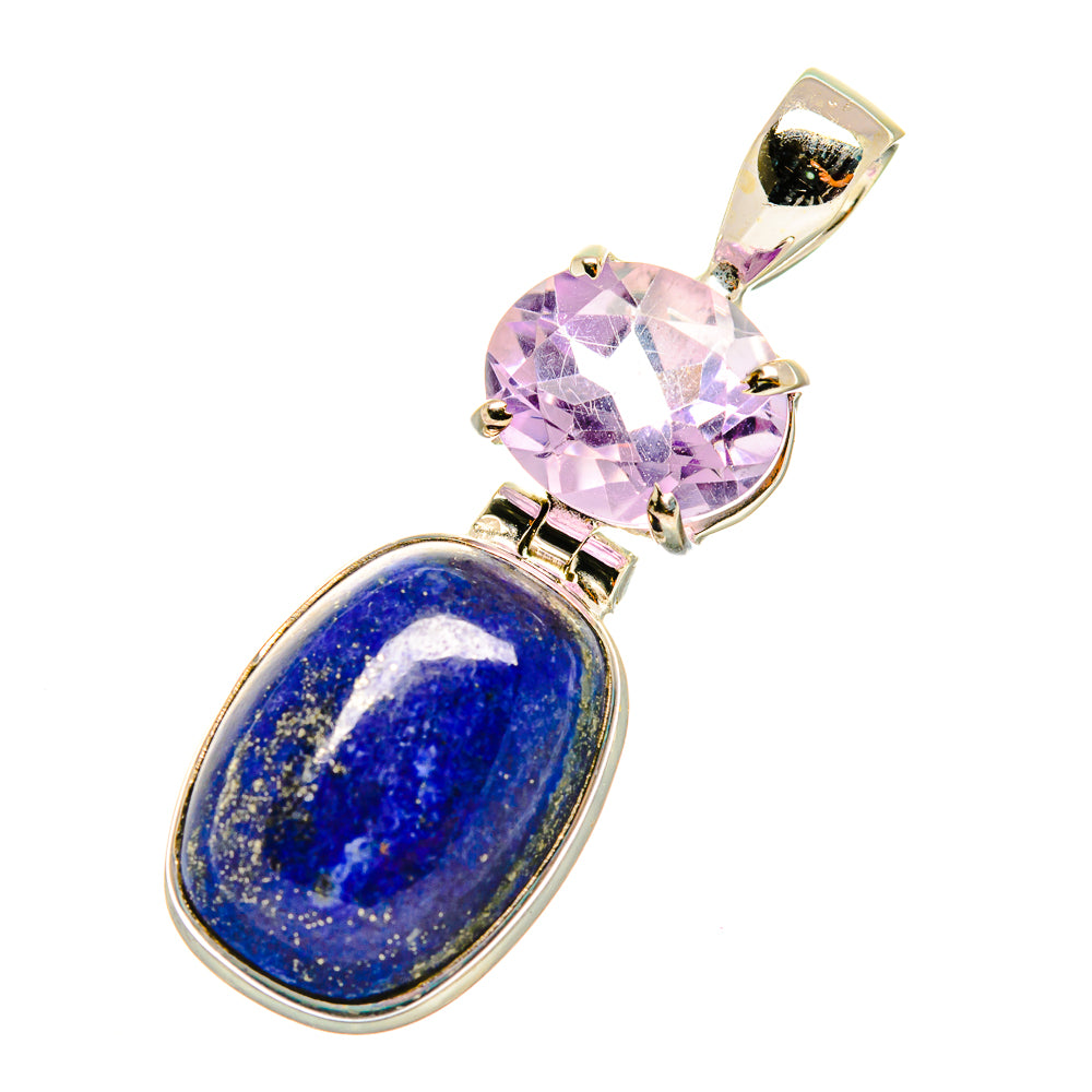 Lapis Lazuli, Amethyst Pendants handcrafted by Ana Silver Co - PD4430