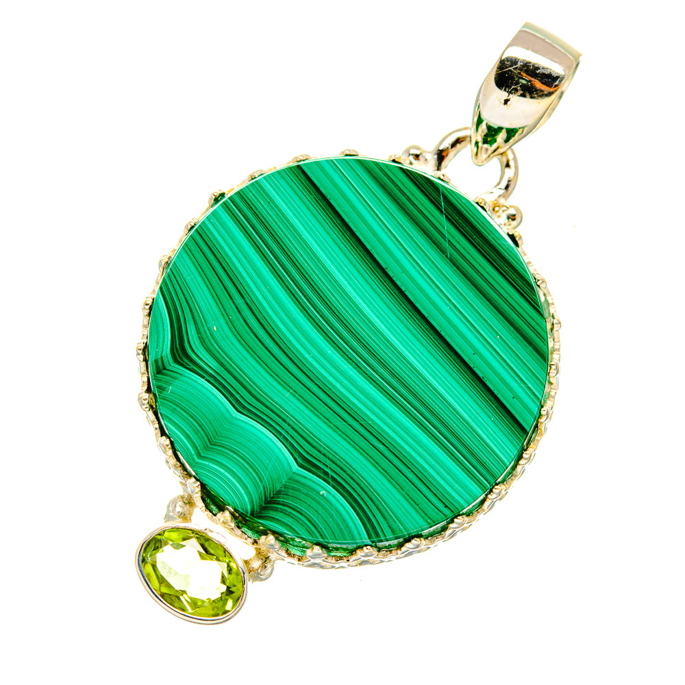 Malachite, Peridot Pendants handcrafted by Ana Silver Co - PD4444