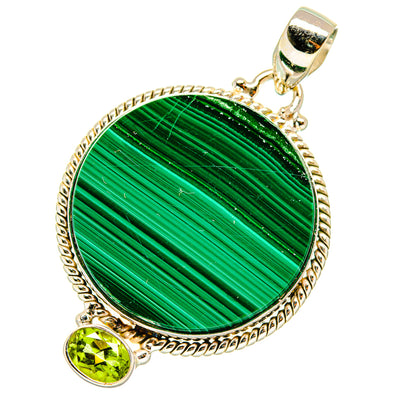 Malachite, Peridot Pendants handcrafted by Ana Silver Co - PD4445