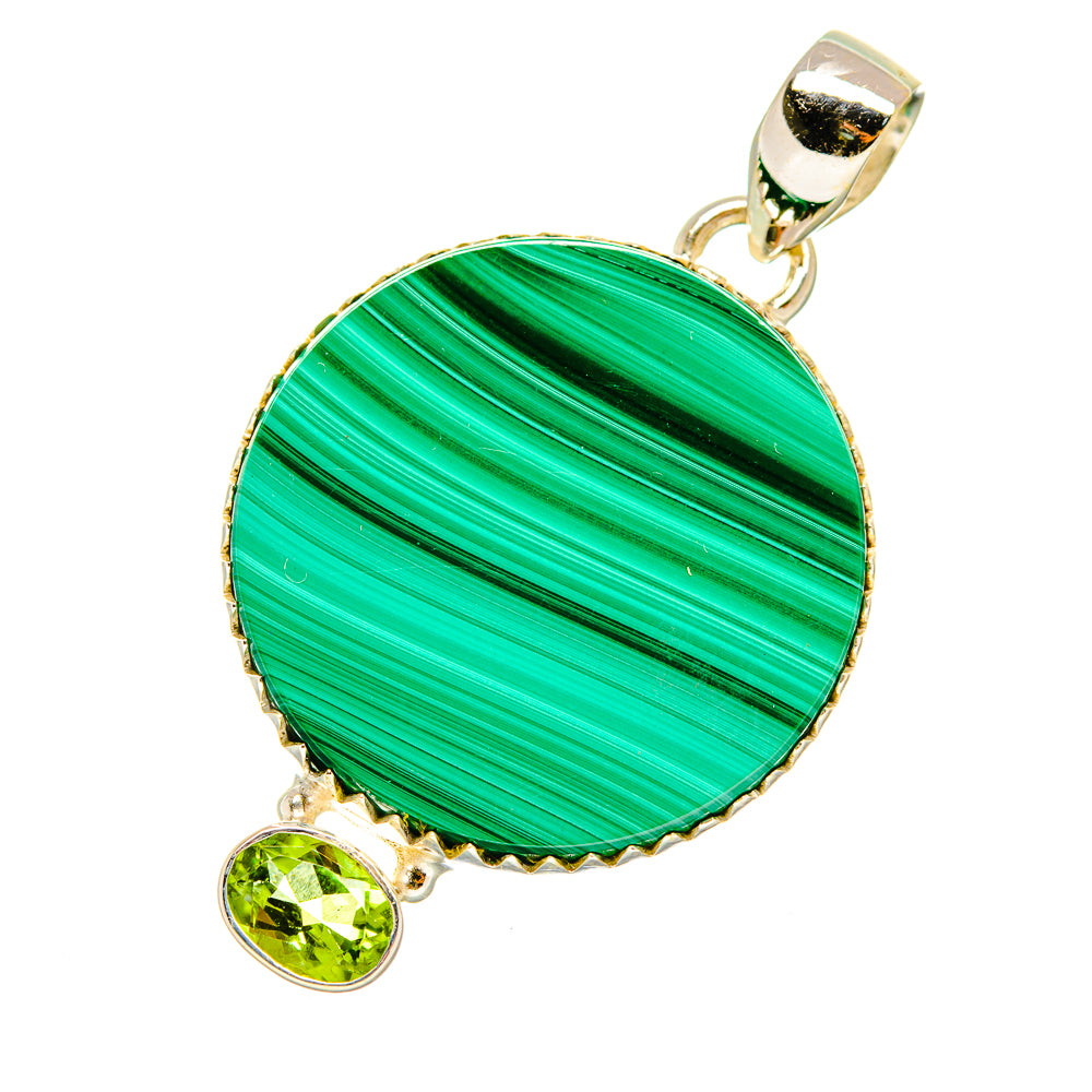 Malachite, Peridot Pendants handcrafted by Ana Silver Co - PD4447