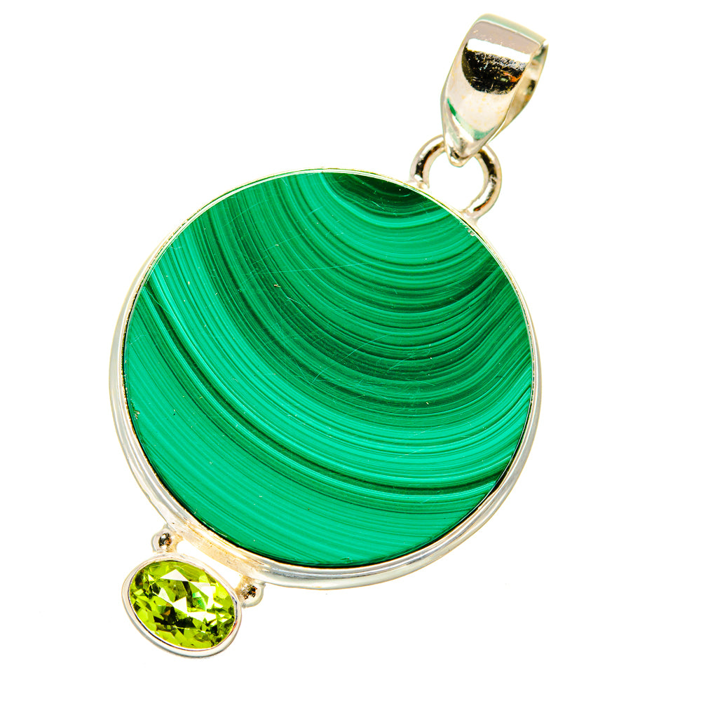Malachite, Peridot Pendants handcrafted by Ana Silver Co - PD4448